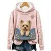 Sudadera con capucha Otoño Invierno 2026 Creativa Divertida Linda Mascota Estilo Urbano para Mujer Holgada con Bolsillo Otoño Nueva Llegada