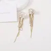 2024 Nuevas Explosiones Transfronterizas Pendientes Largos con Borlas de Camelia Francesa Pendientes Personalizados Retro de Alta Gama