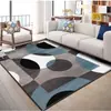 Tapete Estilo Minimalista Moderno, Tapete de Pé Refrescante para Cabeceira de Quarto, Tapete de Chão Longo Personalizado com Padrão Preto e Branco, Dropshipping da Amazon