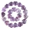 Cristal Rosa Amazon 20mm Corazón de Cristal Rosa Amatista Adorno Cristal Curativo Piedra Natural Gema Cristal Curativo