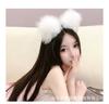 Jifeiman Accesorios de Lencería Sexy Pinza para el Cabello Celebridad de Internet Femenina Aro para el Cabello de Gato de Felpa Zorro Chica Suave Foto Dulce