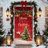 Cortina de puerta de Navidad, tela de fondo de puerta de poliéster, decoración de puerta para fiestas festivas, venta al por mayor transfronteriza, admite diseños personalizados basados en imágenes proporcionadas