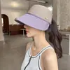 Chapéu Viseira de Proteção Solar para Mulheres, Estilo Influenciadora do Tiktok, Chapéu de Sol de Praia de Verão Respirável de Aba Larga, Boné de Beisebol Versátil para Viagem
