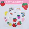 Parche Adhesivo Suave de PVC Nube Arcoíris de Frutas DIY Accesorios para Horquillas Decoración para Funda de Teléfono Ropa Estilo Ins