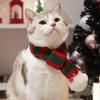 Bufanda de Bola de Pelo Rayada Tejida a Mano para Mascotas de Navidad, Nueva de Cruzada, Cálida para Gatos y Cachorros, Suministros para Mascotas