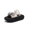 Chanclas de Suela Gruesa con Lazo para Mujer 2025 Verano Nuevas de Moda Versátiles para Exteriores Casuales