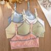 Caliente de fábrica para estudiantes de primaria estudiantes de secundaria ropa interior período de desarrollo ropa interior triángulo copa fija tirantes sujetador de niña