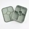 Procesamiento de Fábrica de Loncheras Divididas de Grado Alimenticio, Loncheras con Separación de Comidas Aptas para Microondas, Loncheras de Silicona Bento, Personalización de Moldes