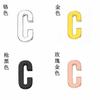 Accesorios de letras brillantes de aleación de 18 mm, letras en inglés para bricolaje, con cuentas hechas a mano, para decoración de sombreros, ropa y cuello.