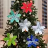 Decoraciones de lentejuelas para flores de Navidad transfronterizas Accesorios para arreglos florales artificiales huecos para árbol de Navidad Adornos Colgantes