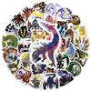 50 peças Monster Hunter Cartoon Q versão criativa adesivos de mesa infantil caixa de armazenamento mochila adesivos de bicicleta