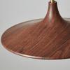 Lámpara de araña para restaurante, madera de nogal con vetas retro, platillo volante creativo, lámpara de mesa para bar, estilo de mediados de siglo, minimalista de alta gama, nueva lámpara de mesa de comedor