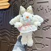 Criativo Desenho Animado Pelúcia Vestido de Princesa Chaveiro Coelho de Orelhas Compridas Feminino Fofo Coelho Menina Coração Pingente de Bolsa Pequeno Presente