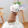 Petcircle Roupa para Pet Primavera e Outono Tamanho Pequeno Cachorro Filhote Jaqueta de Algodão Fofa para Pet com Fivela para Guia e Design de Coração em Relevo
