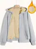 Colección Otoño/Invierno Nueva Transfronteriza Europea y Americana TK Amazon: sudaderas populares con capucha de forro polar cálido y ropa de abrigo para mujer