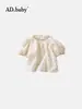 Ropa infantil coreana verano 2025 nueva estilo occidental ropa infantil para mujer verano camisa de verano de encaje coreano de manga corta