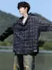 Camisa con Capucha de Cuadros Americanos para Protección Solar para Hombres y Mujeres Verano 2025 Estilo Perezoso Camisa de Protección Solar Chaqueta Fina de Manga Larga para Pareja