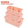 Cesta de Almacenamiento de Plástico de Escritorio Caja Rectangular Compartimento Divisorio Cocina Baño Almacenamiento Doméstico Snacks Vela Pequeña