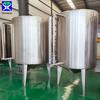 Tanque de armazenamento de aço inoxidável de camada dupla, tanque de armazenamento de líquido de lavagem de janela de ar grande, tanque de armazenamento de licor de grau alimentício vertical comercial