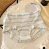 Nova Roupa Íntima de Algodão para Meninas 10A Antibacteriana Entrepernas Estendido Sem Costura Confortável Doce Menina Cintura Média Calcinha Boxer