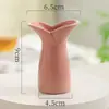 Estilo Crema de Ins Cerámica de Escritorio Jarrón Pequeño Renovación de Habitación Objetos Pequeños Cálidos Adornos de Flores Artificiales Decoración de Oficina