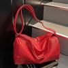 Bolsa de Grande Capacidade para Mulheres 2026 Nova de Verão Versátil Tendência Bolsa de Ombro Transversal com Design de Bolsa Almofada de Mão Texturizada