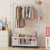 Perchero estilo Dopamina, perchero simple de pie, móvil con ruedas, perchero engrosado para dormitorios estudiantiles