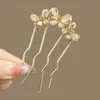 Herramienta Perezosa para Peinar el Cabello Hacedor de Moños Peine de Cuatro Dientes Pasador de Pelo Pinza para el Pelo de Inserción Inversa Pasador de Pelo en Forma de U Accesorio de Peinado para Mujeres