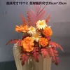 Nova decoração de casamento flor artificial de casamento teto flor artificial flor de plástico fileira de chão guia de flores arranjo de flores palco T