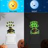 Nuevas Pegatinas Halloween Luminiscentes en la Oscuridad, Bruja Calavera Aterradora Pegatinas Creativas para Interruptor de Dormitorio, Accesorios de Broma Aterradores para Fiestas