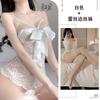 Lencería Sexy Encaje Tentación Transparente Hueco Sexy Mono Femenino Caliente Deseo Puro Traje Uniforme Abierto Sexy