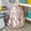 Mochila pequeña con colgante de lunares y estrellas estilo Ins, mochila versátil multicolor para el campus, los desplazamientos y viajes cortos para chicas