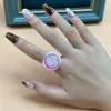 Juguete de Comida Creativo Fruta Dibujos Animados Adornos de Mano Joyería Fresca Celebridad de Internet Anillo de Sandía Artificial Kiwi Pitahaya
