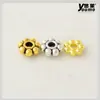 Pulsera de cuentas espaciadoras de copo de nieve chapadas en aleación plateada de Xizang para venta al por mayor, cuentas para pulseras, accesorios de joyería DIY, cuentas sueltas