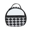 Bolsa de Cosméticos Clásica Blanca y Negra, Bolsa de Cosméticos con Patrón de Tablero de Ajedrez, Bolsa de Almacenamiento Impermeable Serie Blanca y Negra