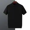 Nueva camiseta interior fina de verano para hombre, de seda + lana, con cuello polo de manga corta, absorbente de sudor y transpirable, de importación transfronteriza
