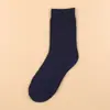 Calcetines de rizo para hombre de media pantorrilla color liso invierno forrados de felpa gruesos cálidos para el hogar casual negocios media pantorrilla calcetines de toalla para hombre
