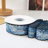 Lantejoula Jeans Fita Corte Reto DIY Acessório de Cabelo Laço Fita Embalagem Jaqueta Jeans Acessórios Decorativos