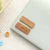 Etiqueta de Couro de Microfibra Desenho Animado, Etiqueta de Couro Estampada, Patch para Roupa, Etiqueta de Couro para Roupa de Boneca Pet DIY, Etiqueta de Urso com Rosto Sorridente