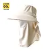 Sombrilla Protectora UV Cubre Rostro Chal Grande Protección Solar A prueba de Viento Sombrilla para Ciclismo Versátil Sombrero de Pescador Sombrero Chal de Verano para Mujer
