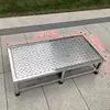 Escalera Taburete Industrial de Acero Inoxidable Amplia Antideslizante de Dos, Tres, Cuatro, Cinco Peldaños para Almacén, Uso en Casa, Taburete para Pies, Taburete para Lavado de Autos