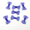Mini lazo pequeño a cuadros, accesorios para prendas de vestir, accesorios, pajarita pequeña a cuadros, nudo para ropa de muñeca con flores hecho a mano
