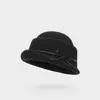 Al por mayor 25 Años Otoño e Invierno Nuevo Sombrero de Lana Camelia Estilo Hepburn Francés para Mujer Sombrero de Pescador con Forma Elegante