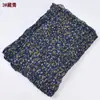 Bufanda con Estampado Floral Pequeño Arrugado para Mujer, Nuevo Estilo Otoño e Invierno, Impresión de Hilo de Bali de Alta Calidad, Estilo Delgado de Moda y Versátil