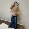 Bolsa Colgante Hello Kitty Piernas Largas Fragancia Ligera Muñeca de Peluche Dibujos Animados Lindo Llavero de Corazón Colgante de Regalo