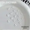 Acessórios de Unha Artística Laço Branco, Populares nas Redes Sociais, Mini Laço 3D Flutuante de Resina Decorações de Unha DIY