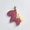 Colgante llavero de cuero Año del Caballo, un práctico regalo de Año Nuevo con temática de caballo zodiacal, un amuleto de la suerte y una correa para teléfono de aleación de zinc