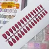 Tiras de Unha Semi-Acabadas em Formato Amêndoa 30 Peças/Tira Pontas de Unha Tamanho Completo com Cor de Base Tiras de Cor de Unha Pré-Fabricadas Usáveis Venda por Atacado