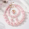 Set de Joyería Francés de Cinco Piezas con Perlas Retro de Lujo Ligero Transfronterizo Europeo y Americano para Banquete de Mujer Versátil de Gama Alta Mejor Amiga Regalo