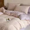 Juego de ropa de cama de cuatro piezas de algodón jacquard de alta gama, grado A, hecho de 100% algodón, suave para la piel, adecuado para dormir sin ropa, y se puede usar durante todo el año